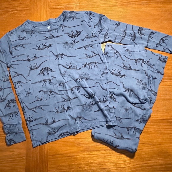 Gap Kids Dinosaur Bones Pajama Set Blue 12 - Picture 1 of 2